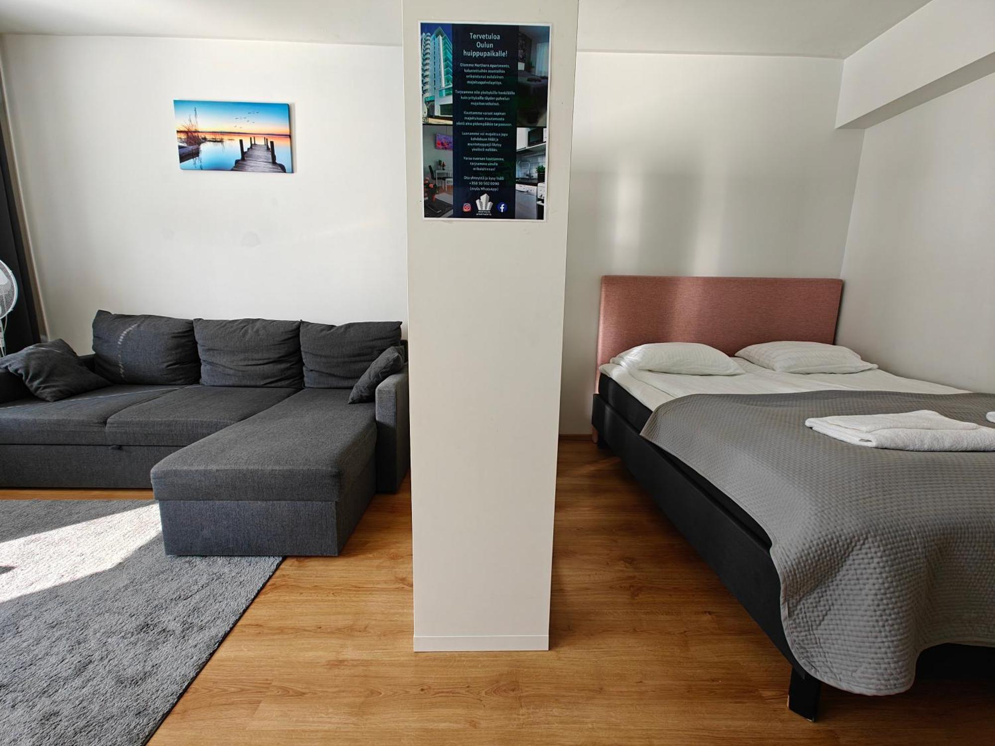 3-Room Apartment In Oulu Center, Parking Eksteriør billede